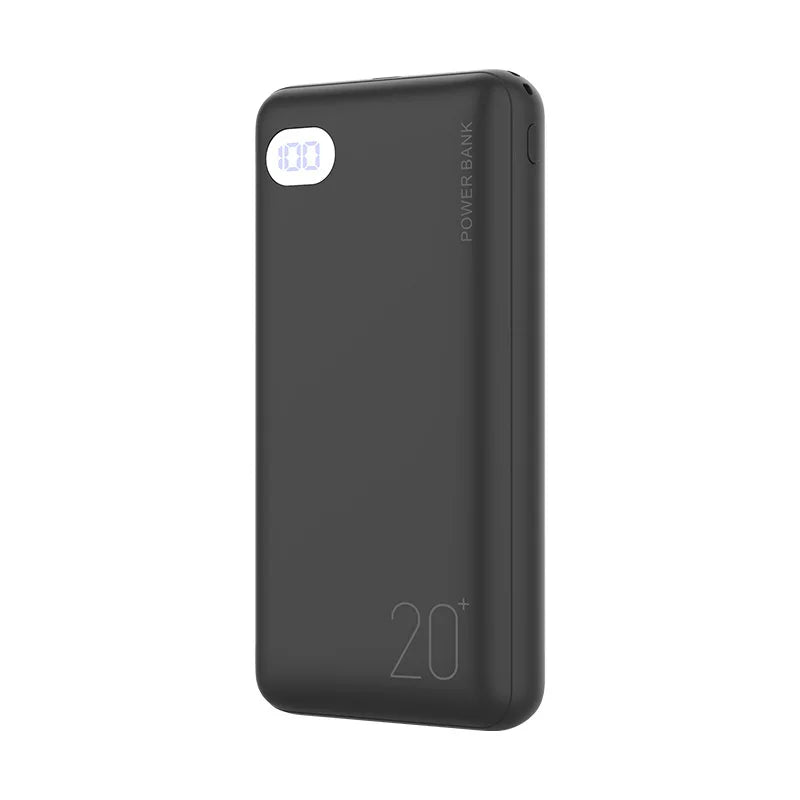 Cargador portátil externo para teléfono inteligente, Banco de energía de moda de 20000mAh, 2.1A, carga rápida con pantalla LED