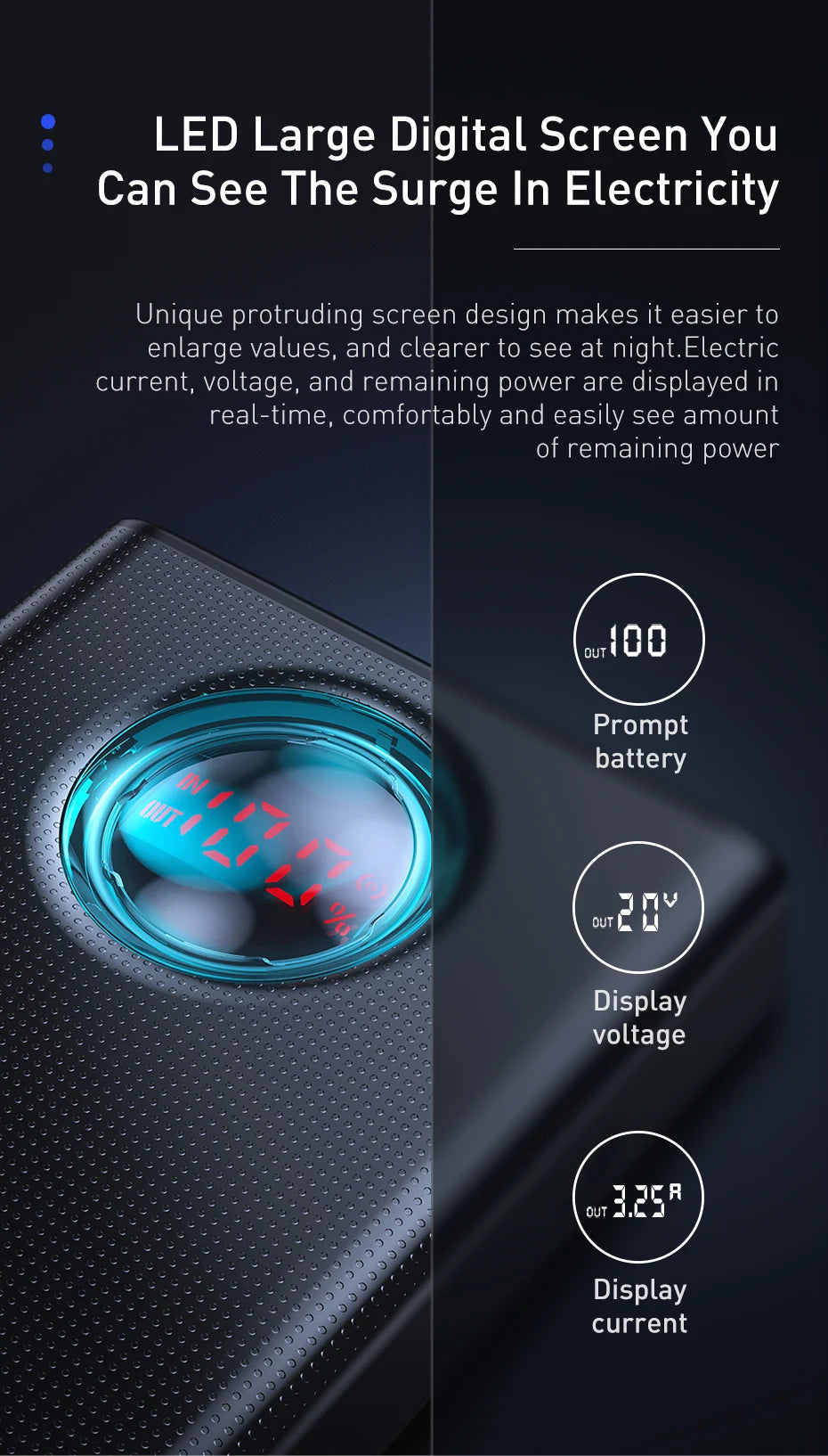 Power Bank 30000mAh Carga Rápida 65W - Batería Externa Portátil para Laptop iPhone iPad