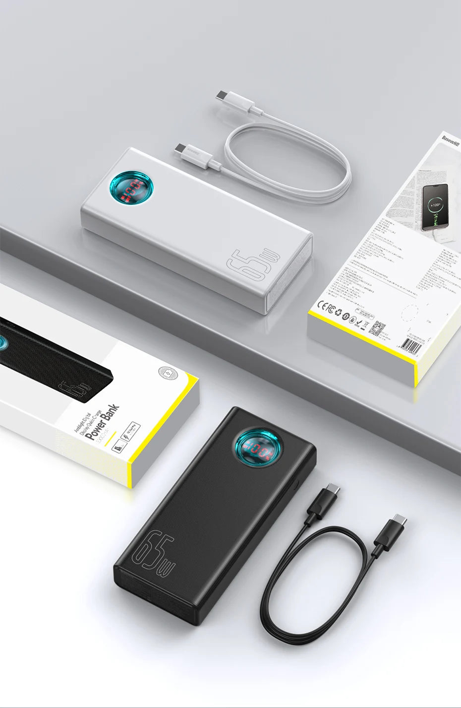 Power Bank 30000mAh Carga Rápida 65W - Batería Externa Portátil para Laptop iPhone iPad