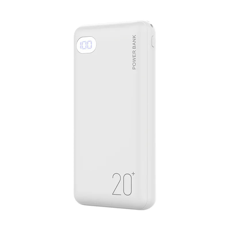 Cargador portátil externo para teléfono inteligente, Banco de energía de moda de 20000mAh, 2.1A, carga rápida con pantalla LED