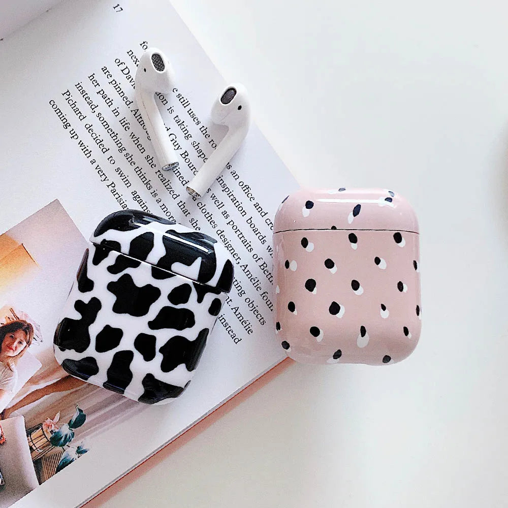 Funda de auriculares para AirPods 2 1 Pro 2 Hard PC Dot Flower Bluetooth caja de carga inalámbrica cubre accesorios para Air Pods 3 funda