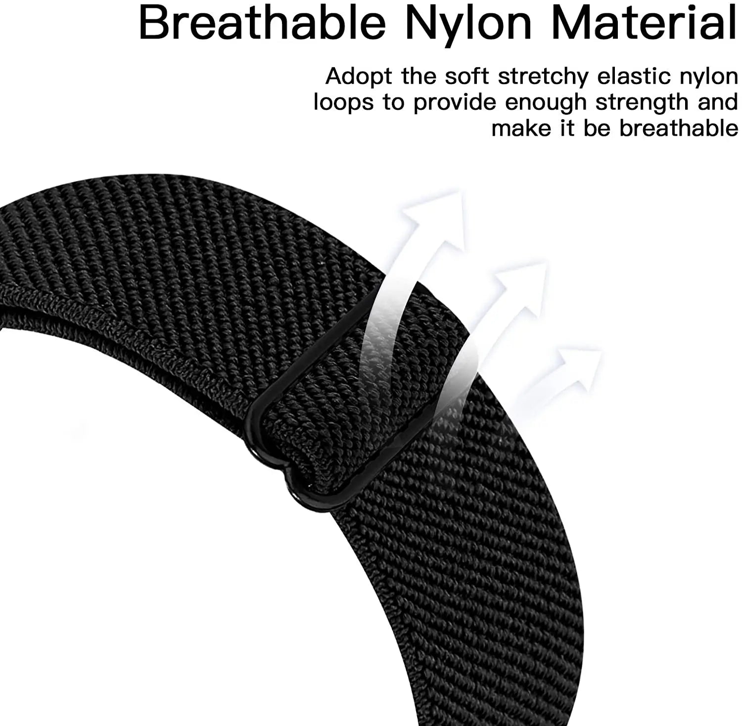 Correa de reloj inteligente para Garmin Forerunner 255 255S 645 245 Venu 2 Plus SQ Vivoactive 4 3 pulsera de nailon elástico Solo Loop