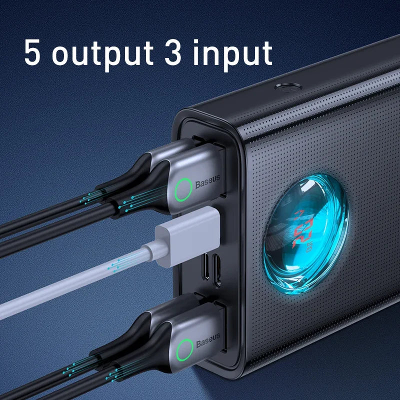 Power Bank 30000mAh Carga Rápida 65W - Batería Externa Portátil para Laptop iPhone iPad