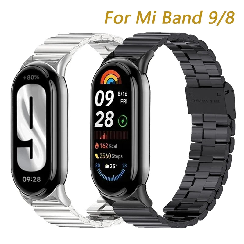 Pulsera para Xiaomi Smart Band 9 correa de reloj de Metal para Xiaomi Mi Band 9 Correa de reloj para xiaomi mi band 8 pulsera