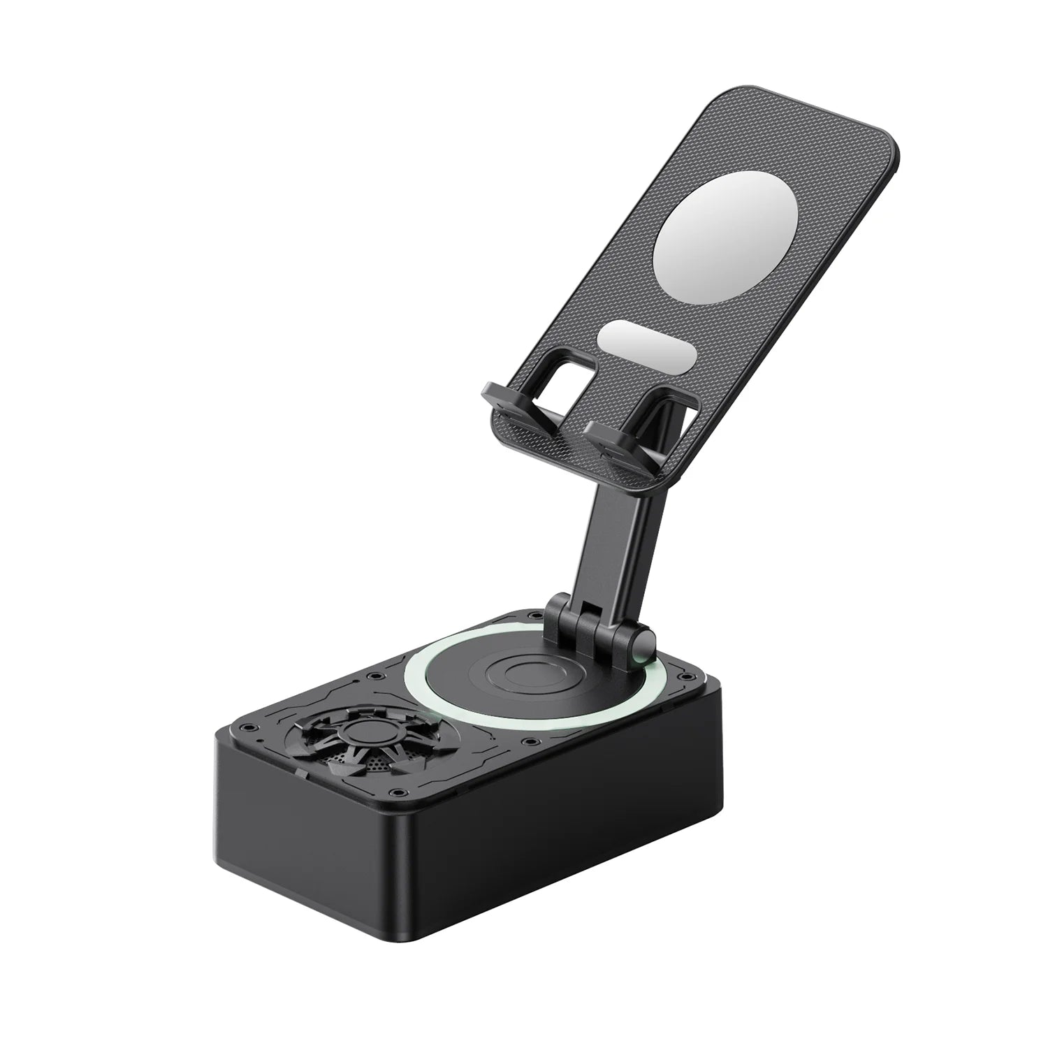 Soporte para teléfono móvil 3 en 1, Altavoz Bluetooth, Banco de energía, soporte de escritorio plegable giratorio para teléfono móvil, tabletas y iPad