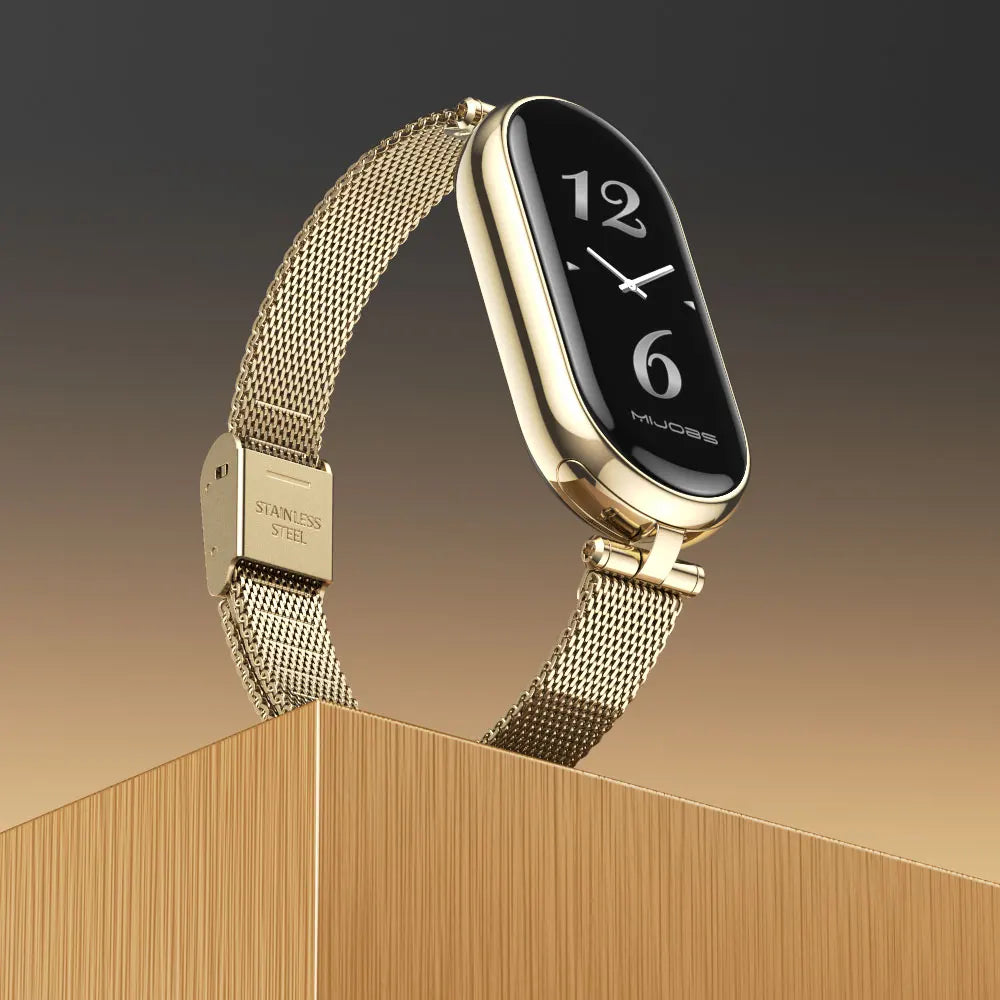 Correa para Xiaomi Mi Band 9 8 10 7 6 5 43 Pulsera inteligente Mujeres Niñas Moda Malla Metálica Correa de reloj Accesorios de repuesto Miband 7 6