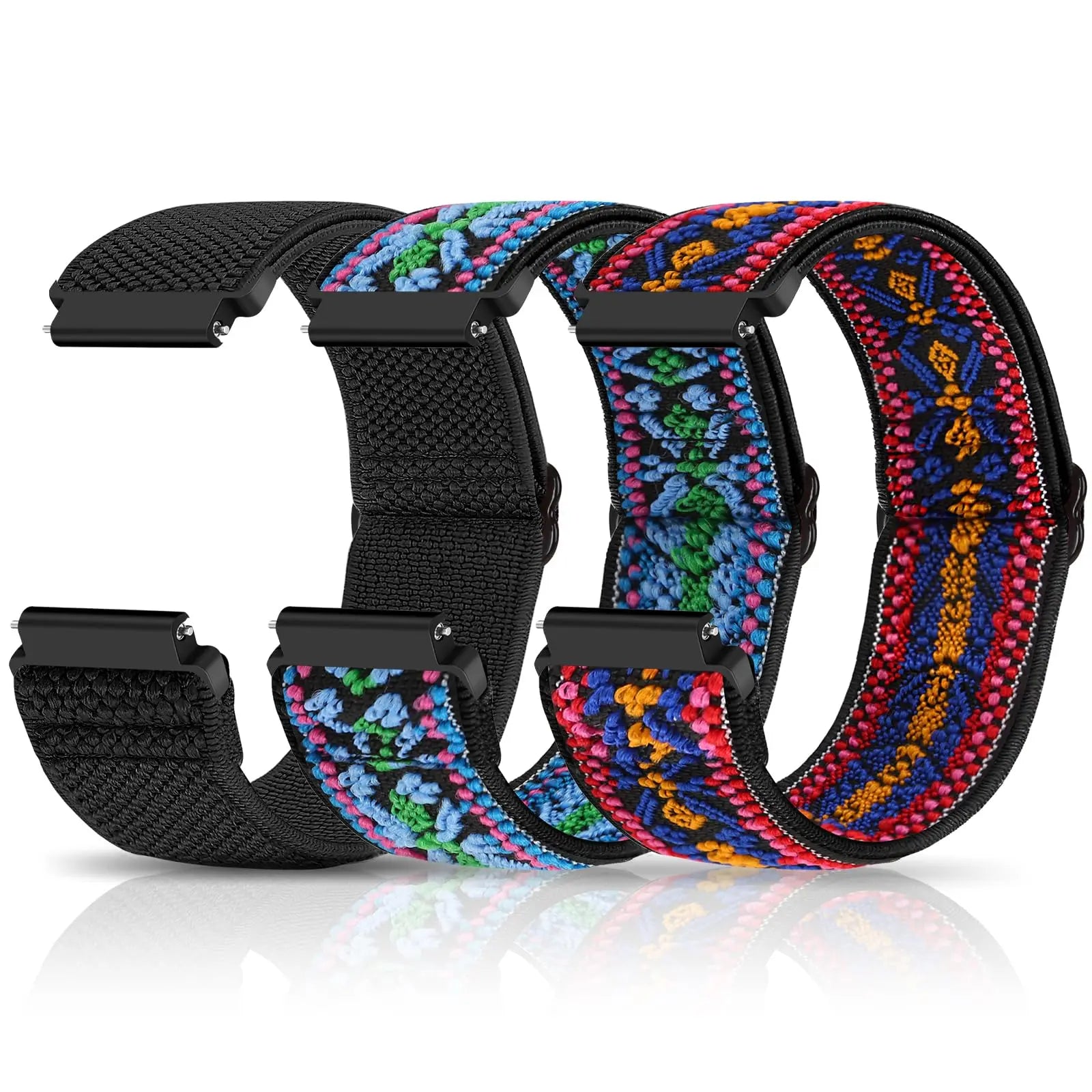 Correa de reloj inteligente para Garmin Forerunner 255 255S 645 245 Venu 2 Plus SQ Vivoactive 4 3 pulsera de nailon elástico Solo Loop