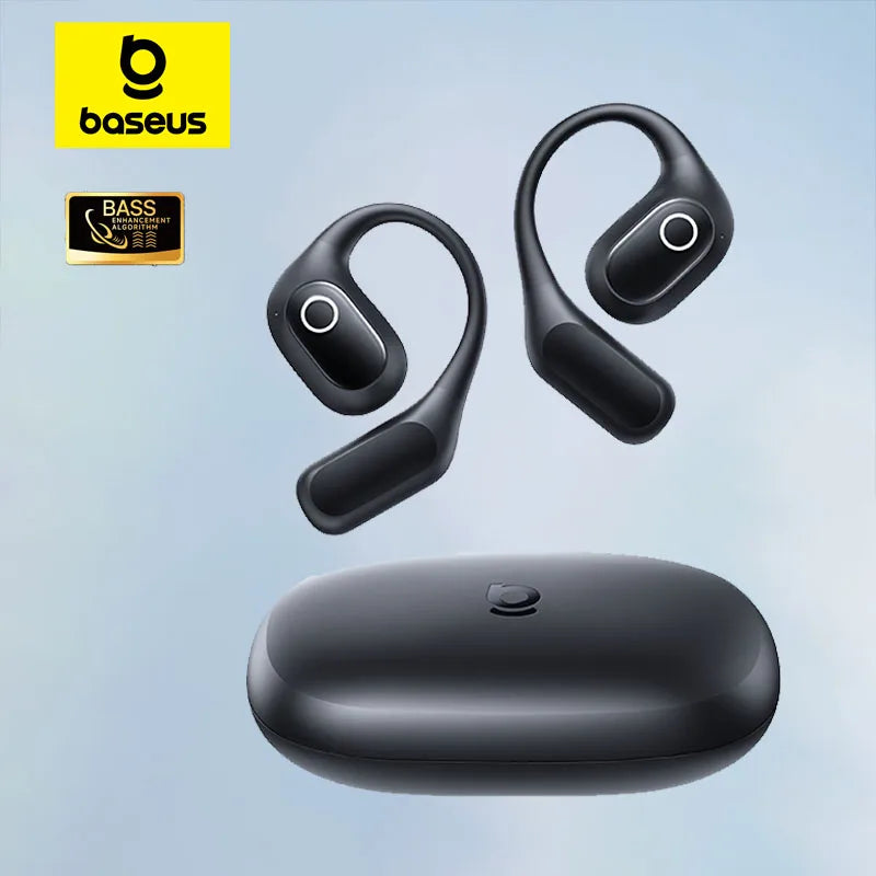 Baseus Eli 2i Fit auriculares abiertos inalámbricos verdaderos Bluetooth 6,0 ganchos para la oreja auriculares IPX5 auriculares deportivos impermeables Bass Boost