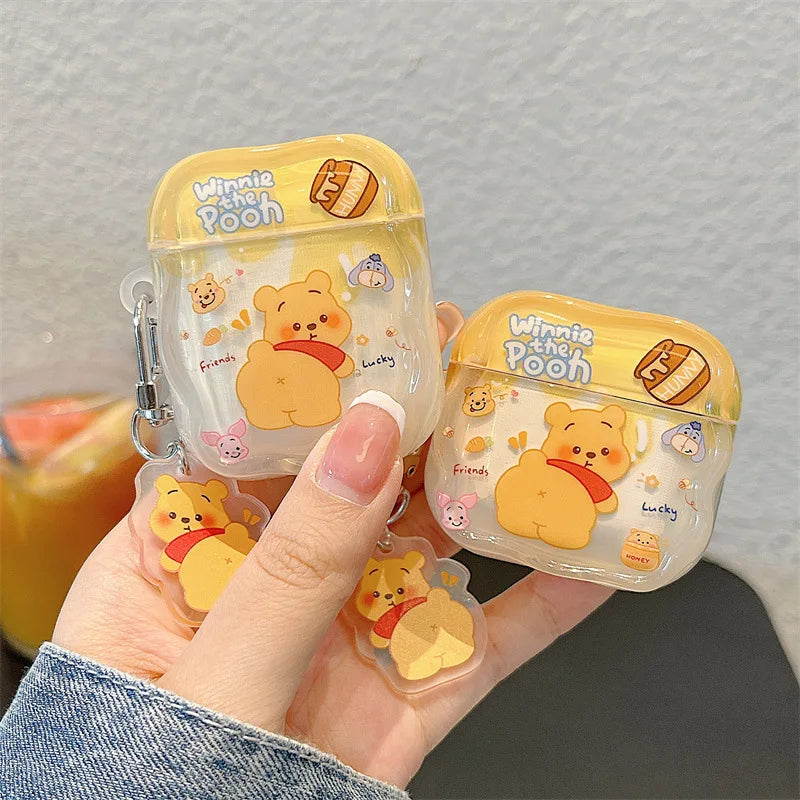 Funda Protectora para AirPods con Diseño de Oso - Incluye Llavero