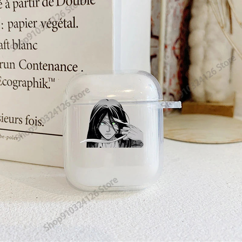 Funda para auriculares Attack on Titan para Airpods 4 2 3 Pro 1 2 funda suave para auriculares Bluetooth sin cables funda para AirPods de dibujos animados de Anime