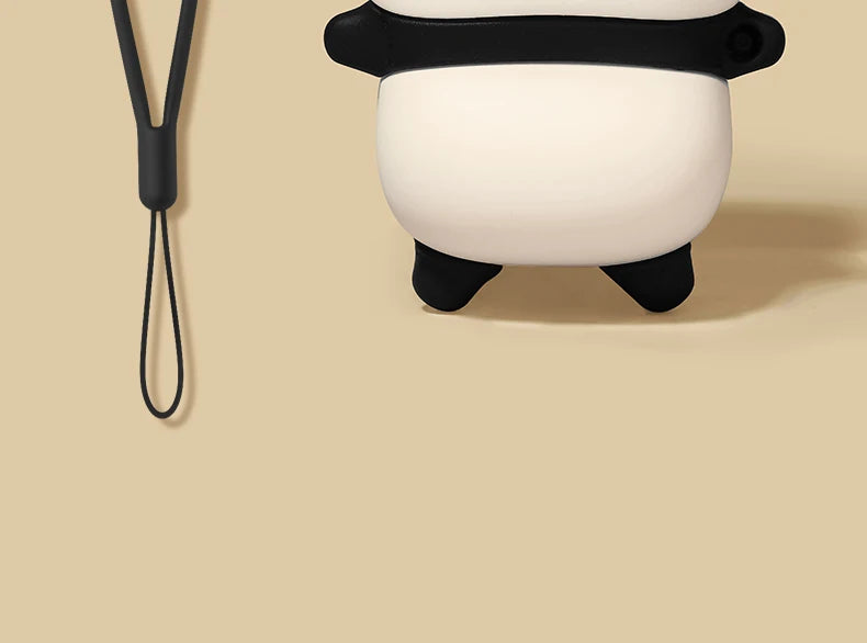 Bonita funda para auriculares con diseño de Panda tumbado para AirPods 4 (2024) Airpod Pro 1 2 3 auriculares Bluetooth caja de carga funda protectora para auriculares