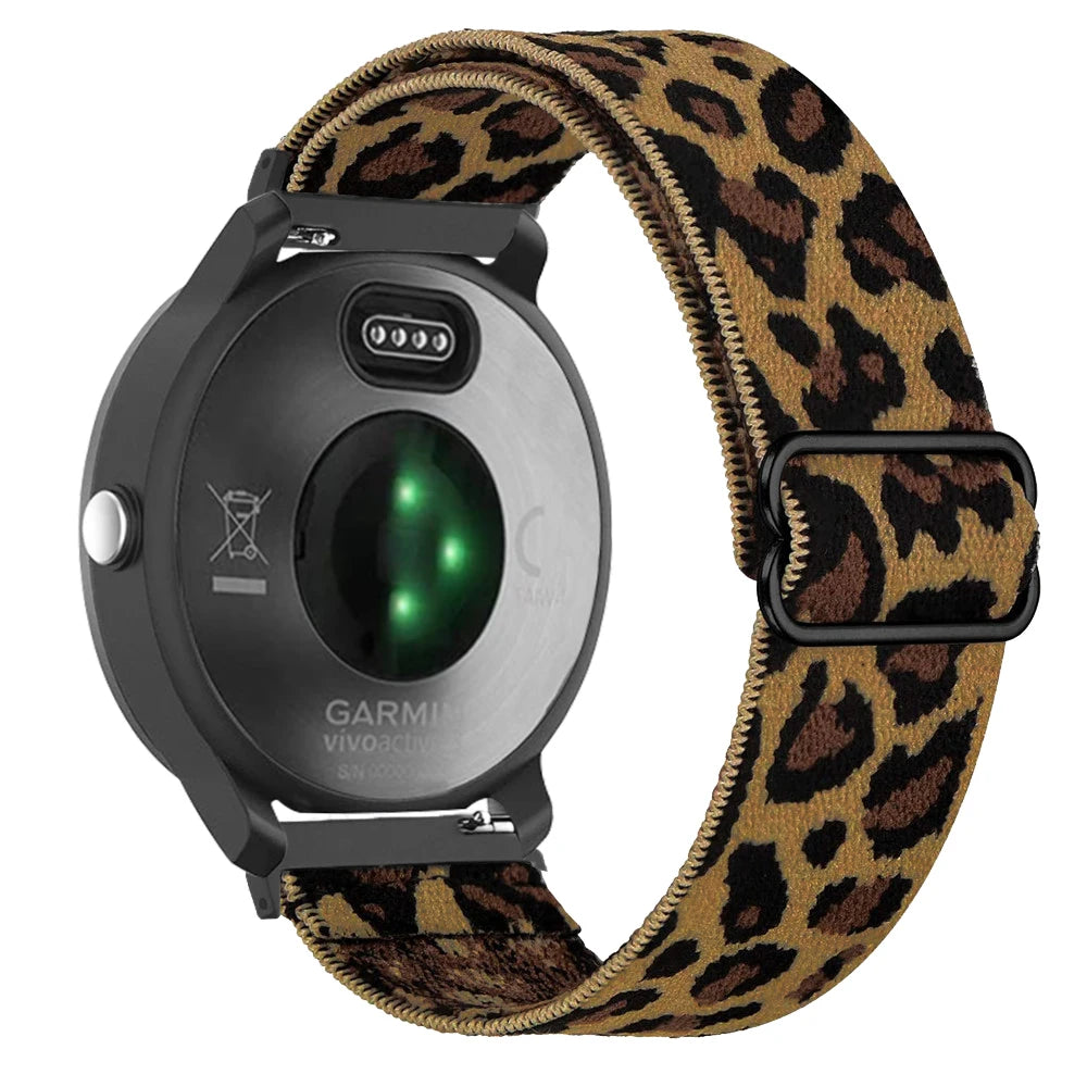 Correa de reloj inteligente para Garmin Forerunner 255 255S 645 245 Venu 2 Plus SQ Vivoactive 4 3 pulsera de nailon elástico Solo Loop