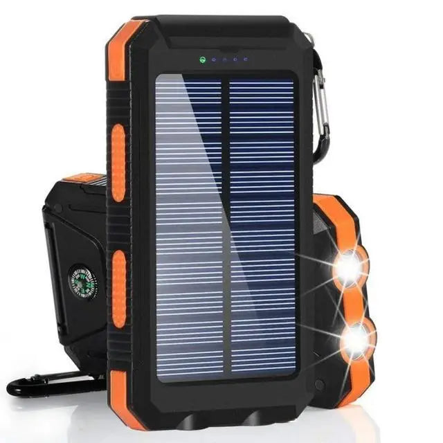 Nuevo Banco de energía Solar de 100000mAh, cargador de batería externo portátil, luz LDE fuerte para todos los teléfonos inteligentes