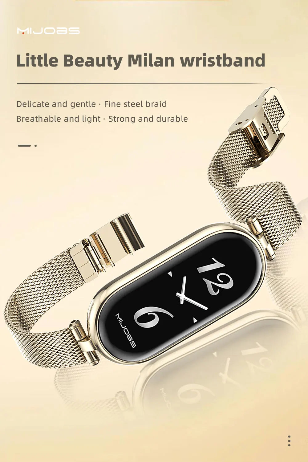 Correa para Xiaomi Mi Band 9 8 10 7 6 5 43 Pulsera inteligente Mujeres Niñas Moda Malla Metálica Correa de reloj Accesorios de repuesto Miband 7 6