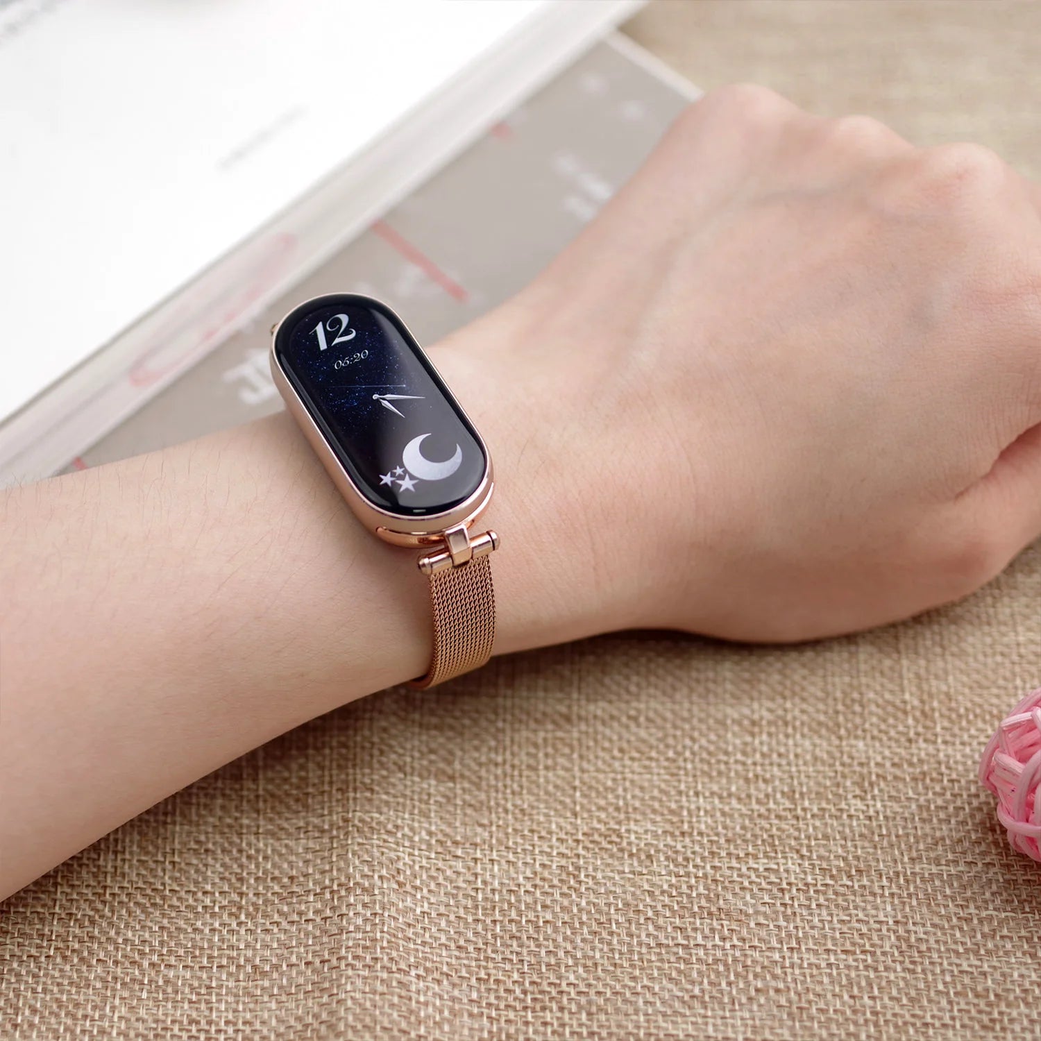 Correa para Xiaomi Mi Band 9 8 10 7 6 5 43 Pulsera inteligente Mujeres Niñas Moda Malla Metálica Correa de reloj Accesorios de repuesto Miband 7 6