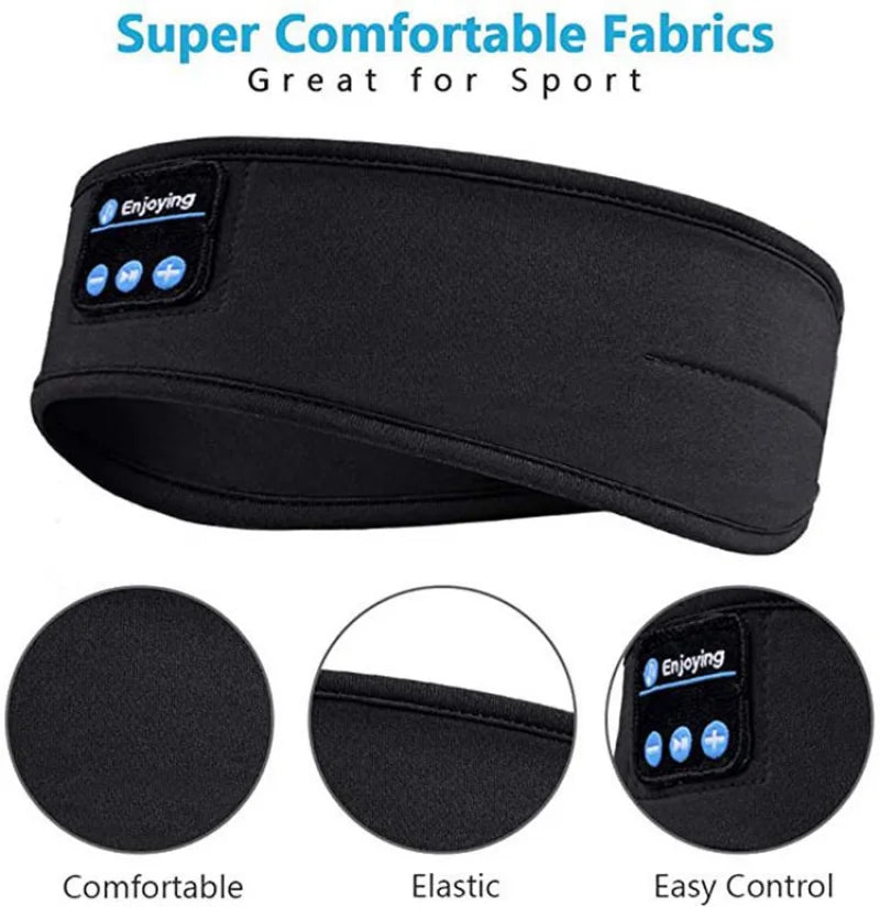 Auriculares Bluetooth Fone, diadema deportiva para dormir, auriculares inalámbricos elásticos, máscara para ojos de música, auriculares inalámbricos con Bluetooth, diadema