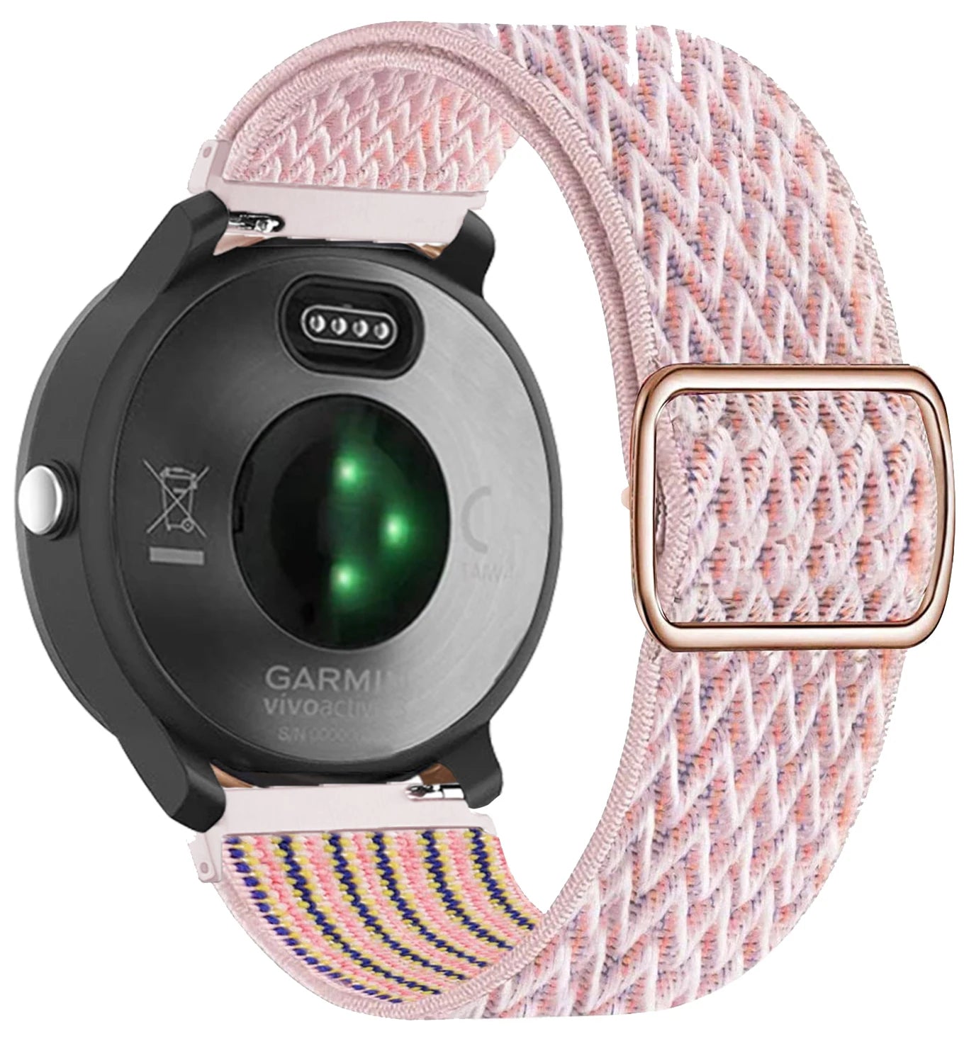Correa de reloj inteligente para Garmin Forerunner 255 255S 645 245 Venu 2 Plus SQ Vivoactive 4 3 pulsera de nailon elástico Solo Loop