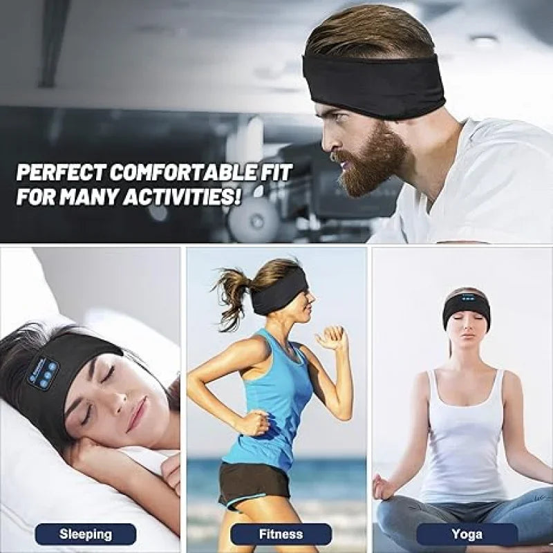 Auriculares Bluetooth Fone, diadema deportiva para dormir, auriculares inalámbricos elásticos, máscara para ojos de música, auriculares inalámbricos con Bluetooth, diadema