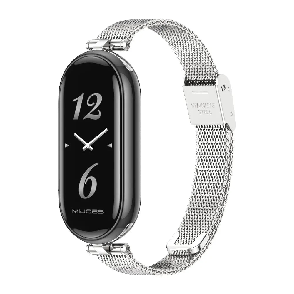 Correa para Xiaomi Mi Band 9 8 10 7 6 5 43 Pulsera inteligente Mujeres Niñas Moda Malla Metálica Correa de reloj Accesorios de repuesto Miband 7 6
