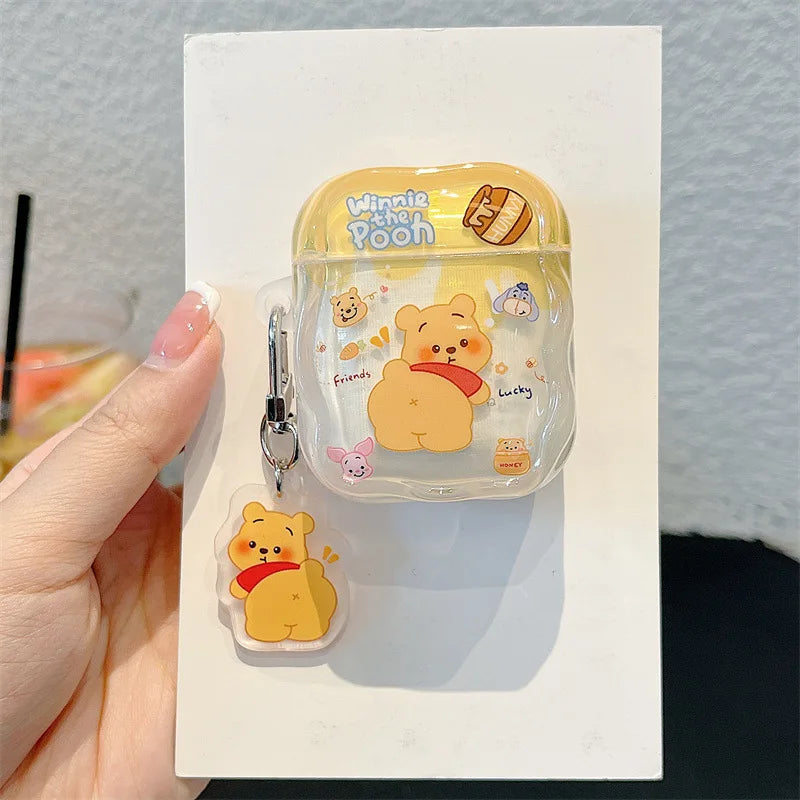 Funda Protectora para AirPods con Diseño de Oso - Incluye Llavero