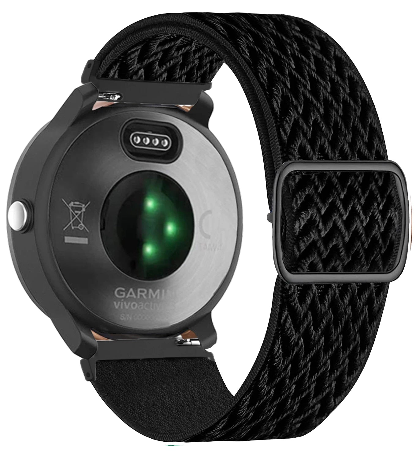 Correa de reloj inteligente para Garmin Forerunner 255 255S 645 245 Venu 2 Plus SQ Vivoactive 4 3 pulsera de nailon elástico Solo Loop