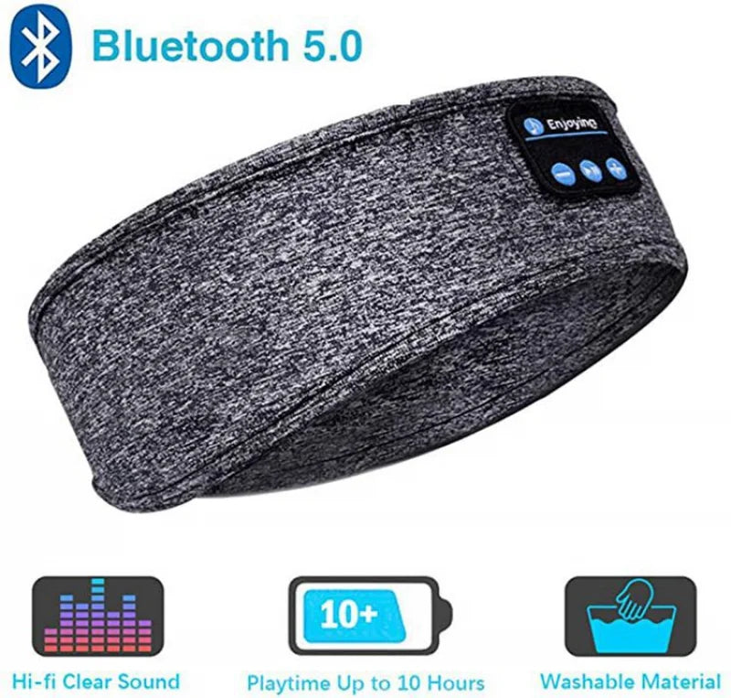 Auriculares Bluetooth Fone, diadema deportiva para dormir, auriculares inalámbricos elásticos, máscara para ojos de música, auriculares inalámbricos con Bluetooth, diadema