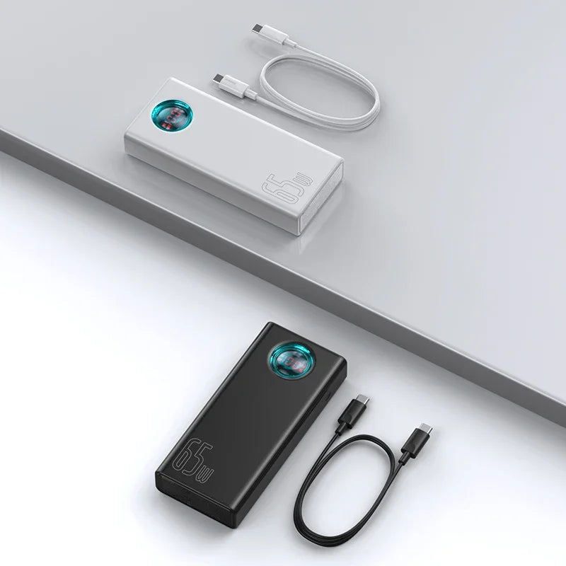 Power Bank 30000mAh Carga Rápida 65W - Batería Externa Portátil para Laptop iPhone iPad