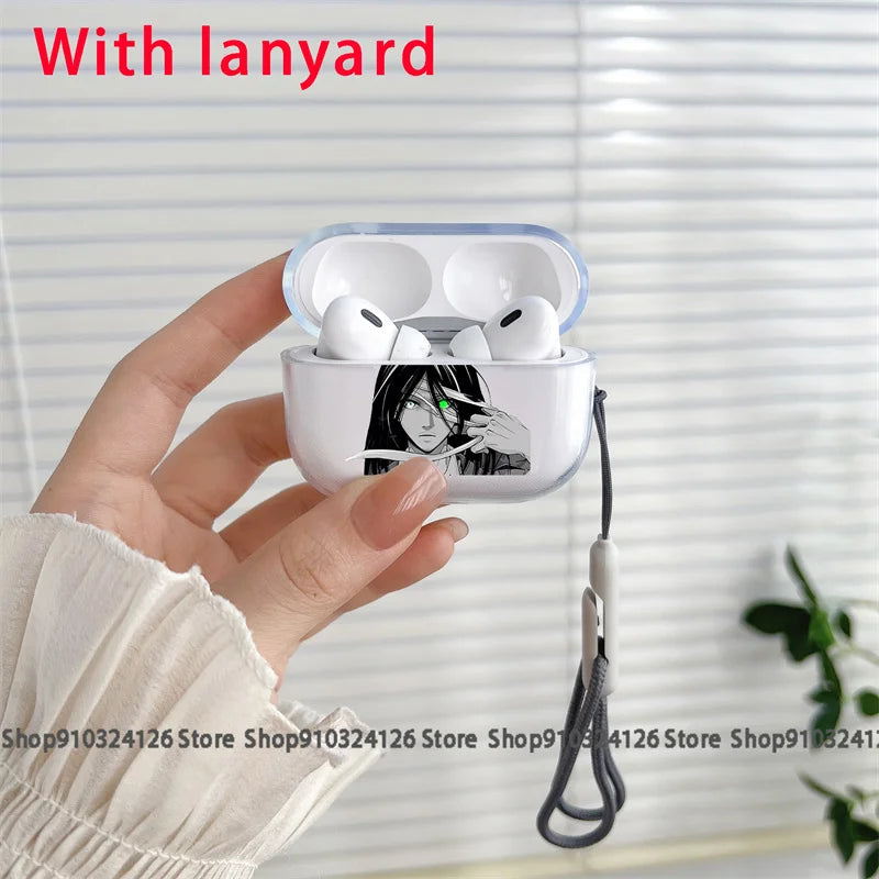 Funda para auriculares Attack on Titan para Airpods 4 2 3 Pro 1 2 funda suave para auriculares Bluetooth sin cables funda para AirPods de dibujos animados de Anime