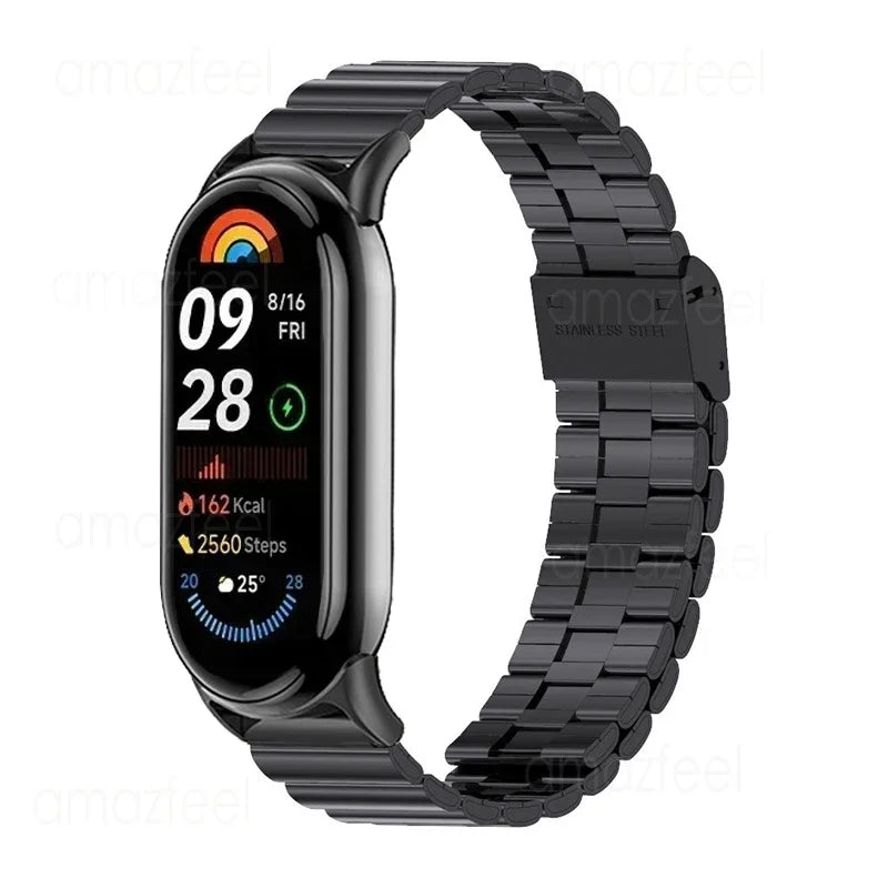 Pulsera para Xiaomi Smart Band 9 correa de reloj de Metal para Xiaomi Mi Band 9 Correa de reloj para xiaomi mi band 8 pulsera