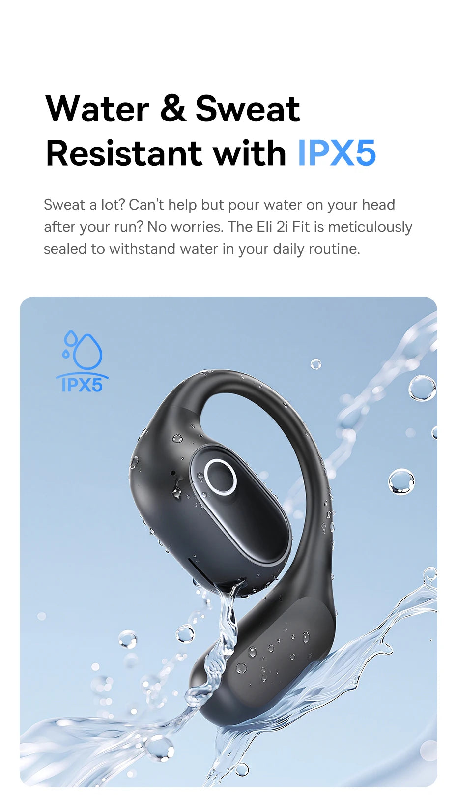 Baseus Eli 2i Fit auriculares abiertos inalámbricos verdaderos Bluetooth 6,0 ganchos para la oreja auriculares IPX5 auriculares deportivos impermeables Bass Boost