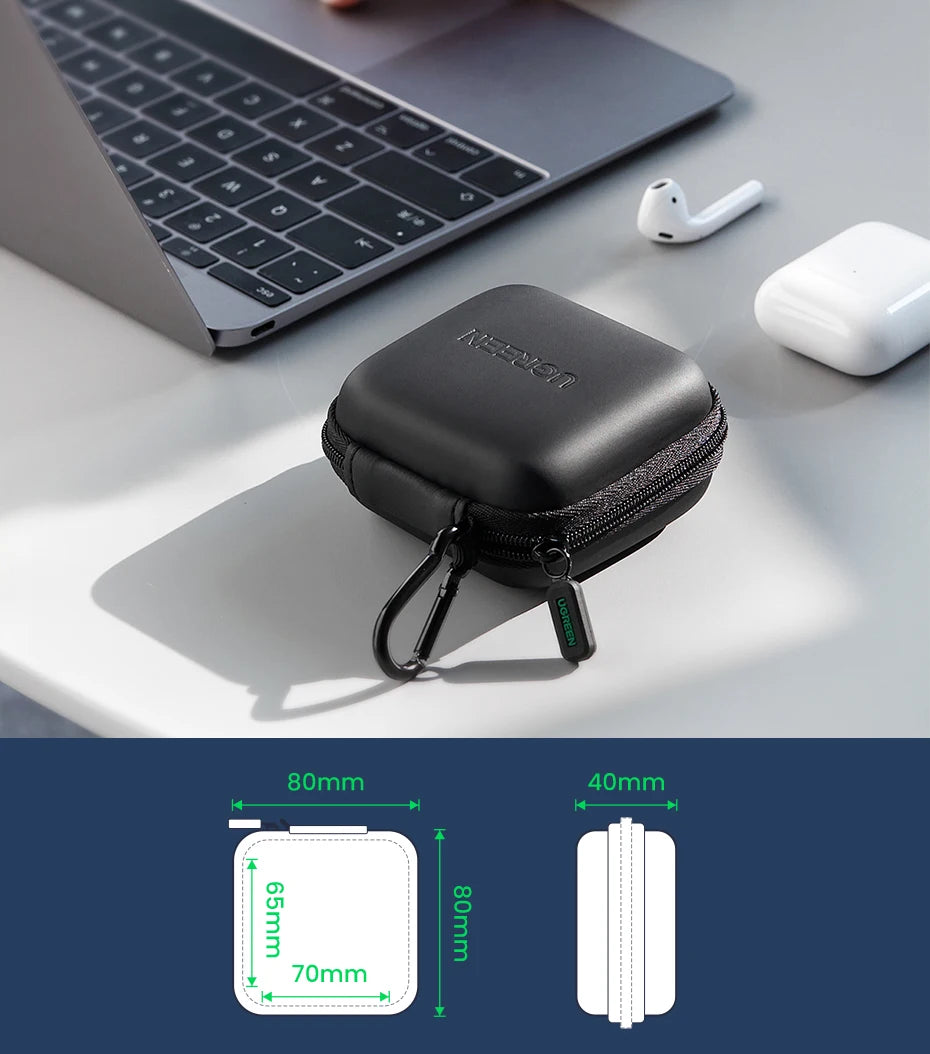 UGREEN-funda dura para auriculares, bolsa para Airpods, almohadillas para los oídos Sennheiser, accesorios para auriculares inalámbricos con Bluetooth