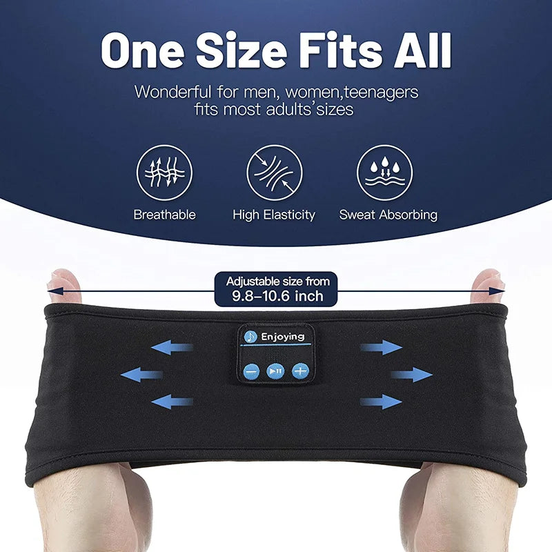 Auriculares Bluetooth Fone, diadema deportiva para dormir, auriculares inalámbricos elásticos, máscara para ojos de música, auriculares inalámbricos con Bluetooth, diadema