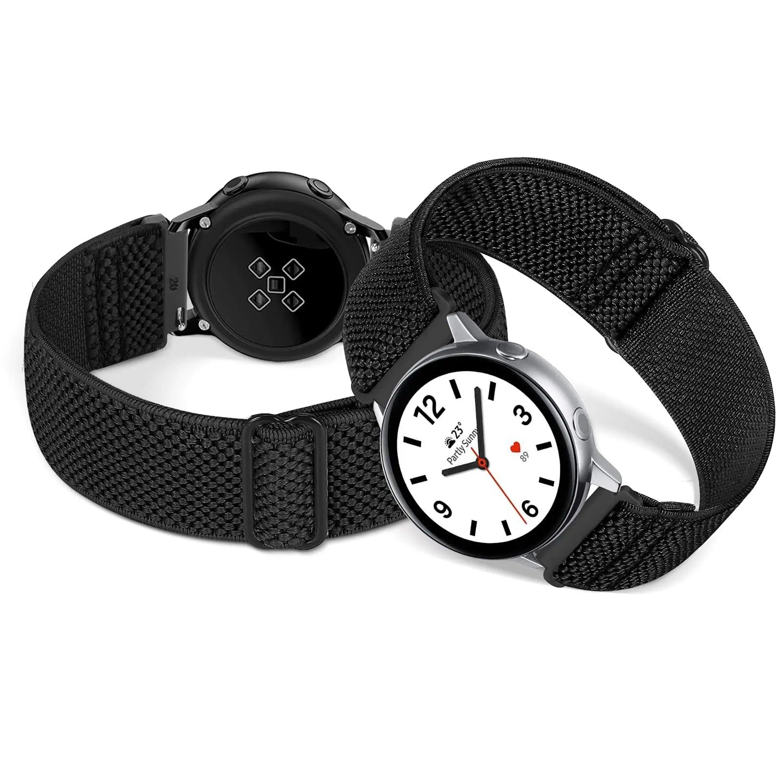 Correa de reloj inteligente para Garmin Forerunner 255 255S 645 245 Venu 2 Plus SQ Vivoactive 4 3 pulsera de nailon elástico Solo Loop