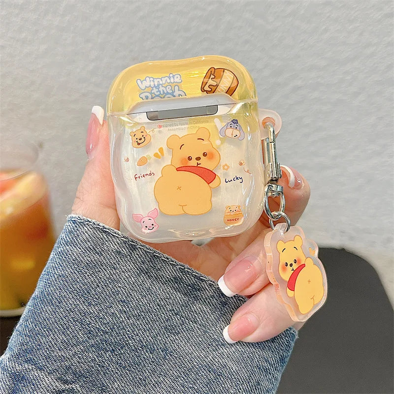 Funda Protectora para AirPods con Diseño de Oso - Incluye Llavero