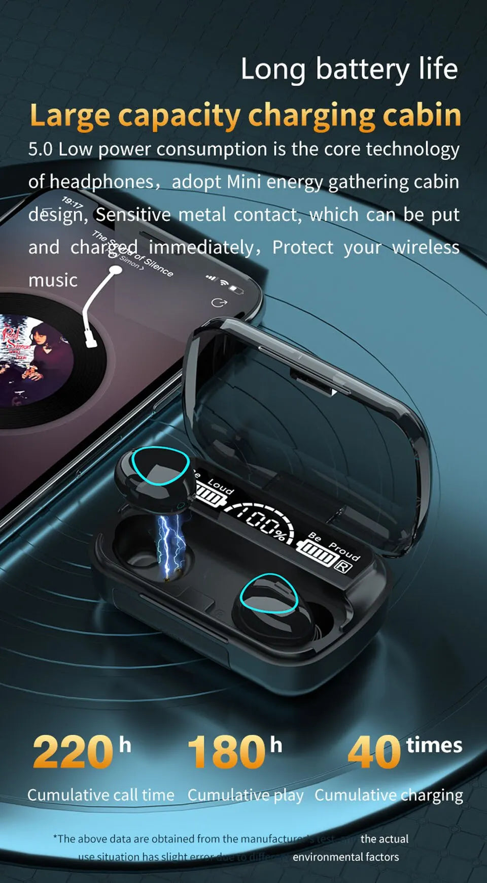 Auriculares TWS Auriculares inalámbricos Bluetooth deportivos con micrófono Fone De Ouvido Auriculares intrauditivos Gamer Auriculares Power Bank