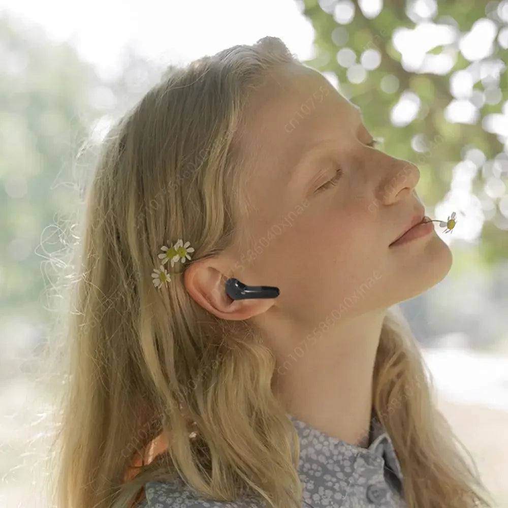 Auriculares translúcidos con cancelación de ruido compatibles con Bluetooth, estuche de carga con pantalla Digital, auriculares pequeños para trabajo deportivo