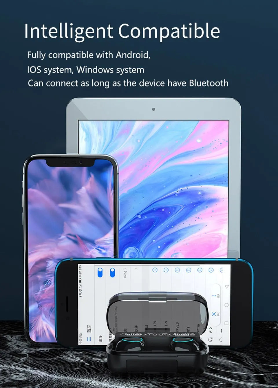 Auriculares TWS Auriculares inalámbricos Bluetooth deportivos con micrófono Fone De Ouvido Auriculares intrauditivos Gamer Auriculares Power Bank
