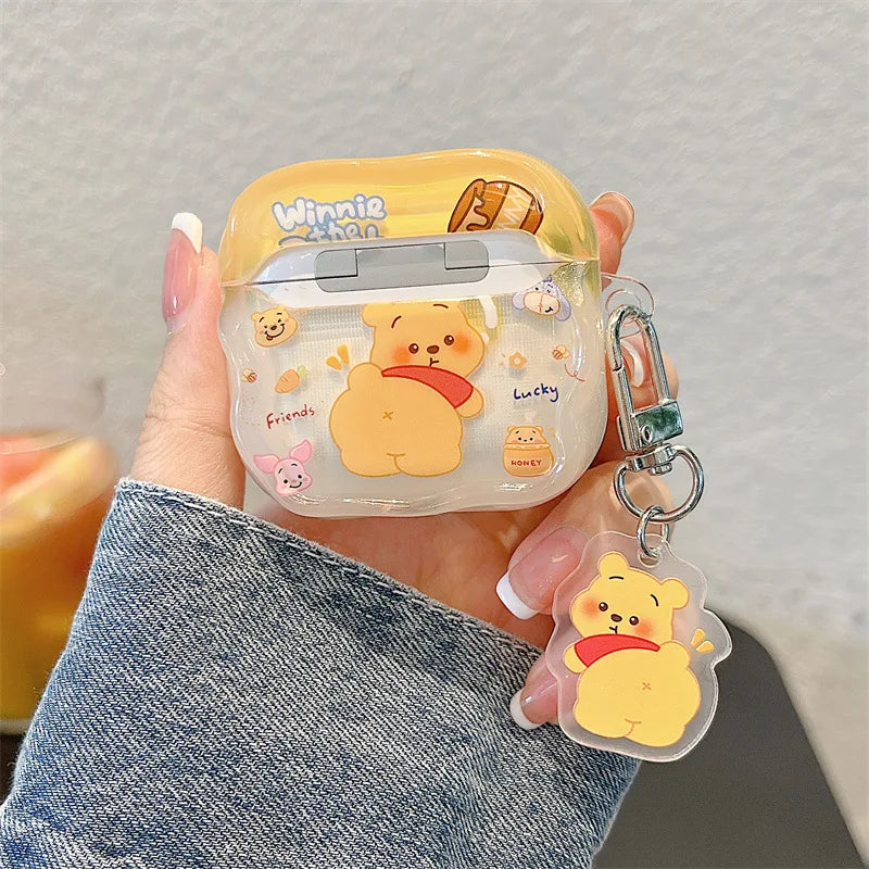 Funda Protectora para AirPods con Diseño de Oso - Incluye Llavero