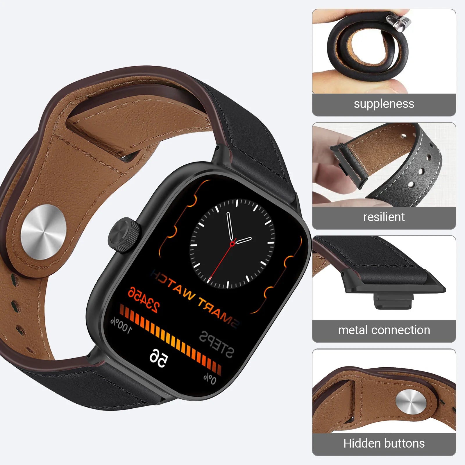 Para Redmi watch 5 correa de cuero para redmi watch 4 correas de reloj inteligente accesorios para Xiaomi Mi band 9pro 8pro