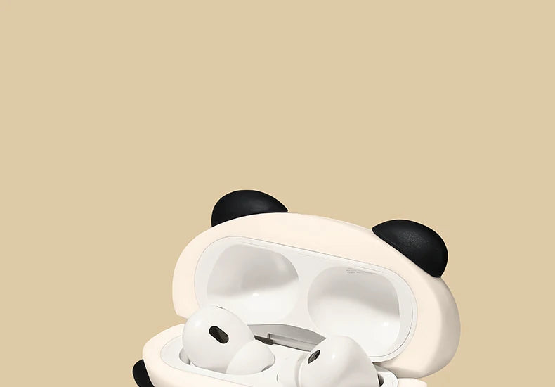 Bonita funda para auriculares con diseño de Panda tumbado para AirPods 4 (2024) Airpod Pro 1 2 3 auriculares Bluetooth caja de carga funda protectora para auriculares