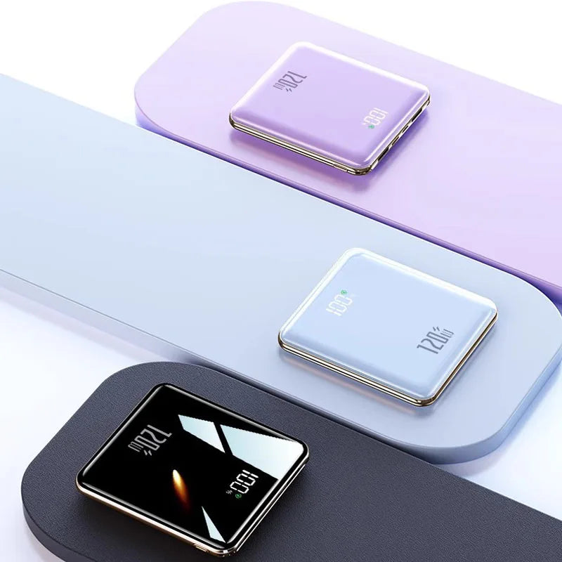 Banco de energía de 20000mAh, cargador portátil ultrafino con Cable incorporado, Banco de energía de carga súper rápida de gran capacidad para teléfonos inteligentes