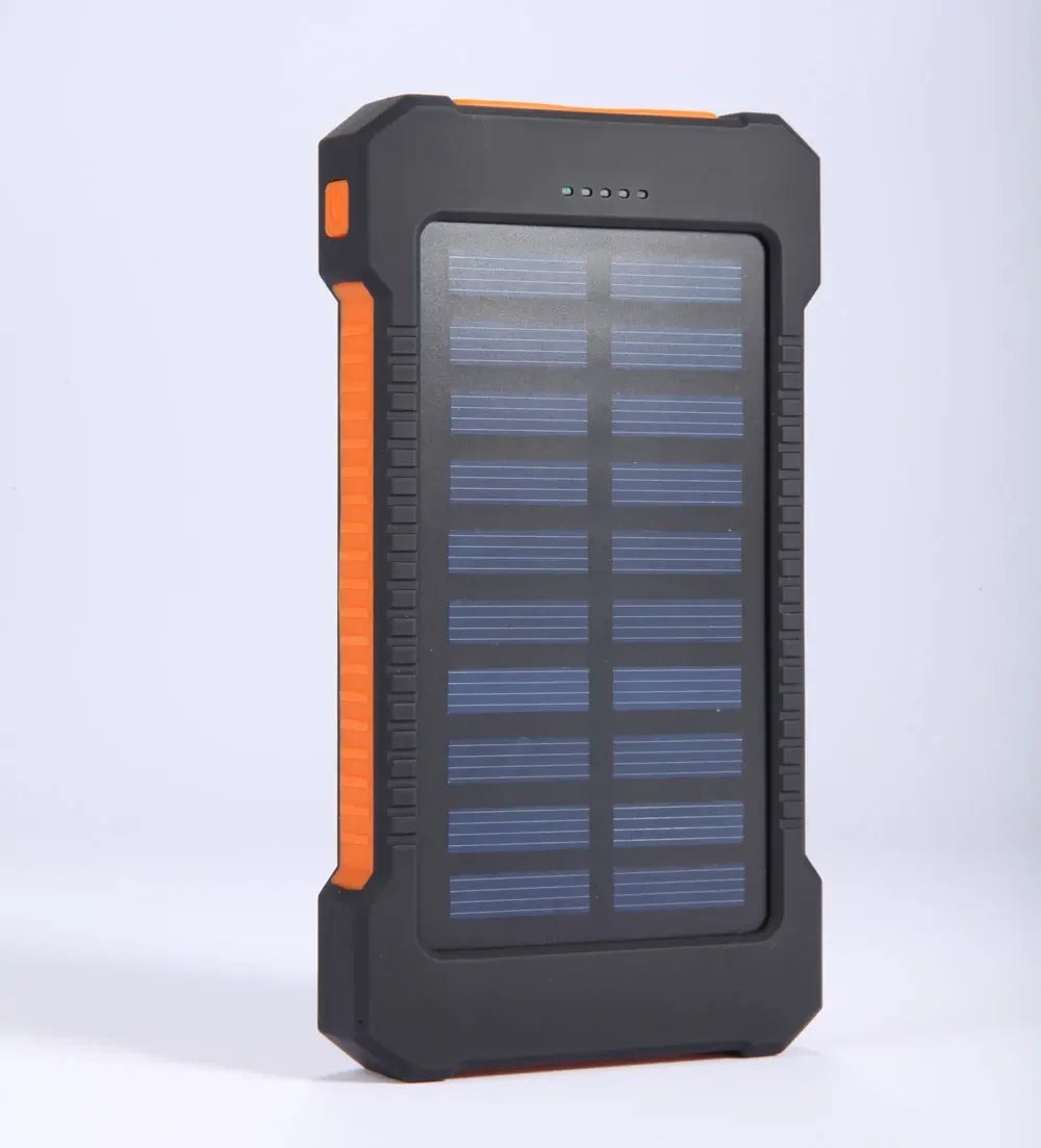 Banco de energía Solar portátil de 20000mah, batería externa impermeable, Banco de energía de respaldo, cargador de batería de teléfono de 20000 mah, LED Pover Ban