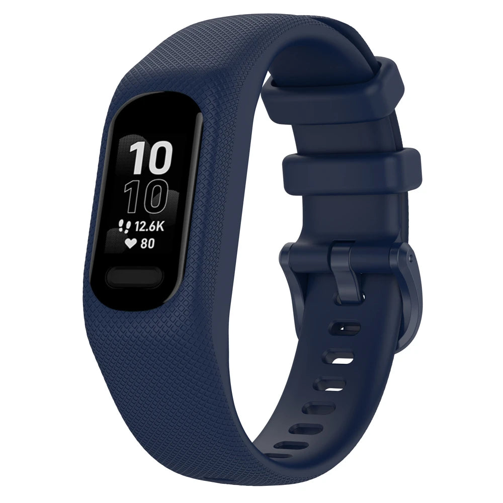 Correa de reloj para Garmin Vivosmart 5, correa con funda, correa de reloj deportivo, marco de bisel de muñeca de silicona suave para Smart5