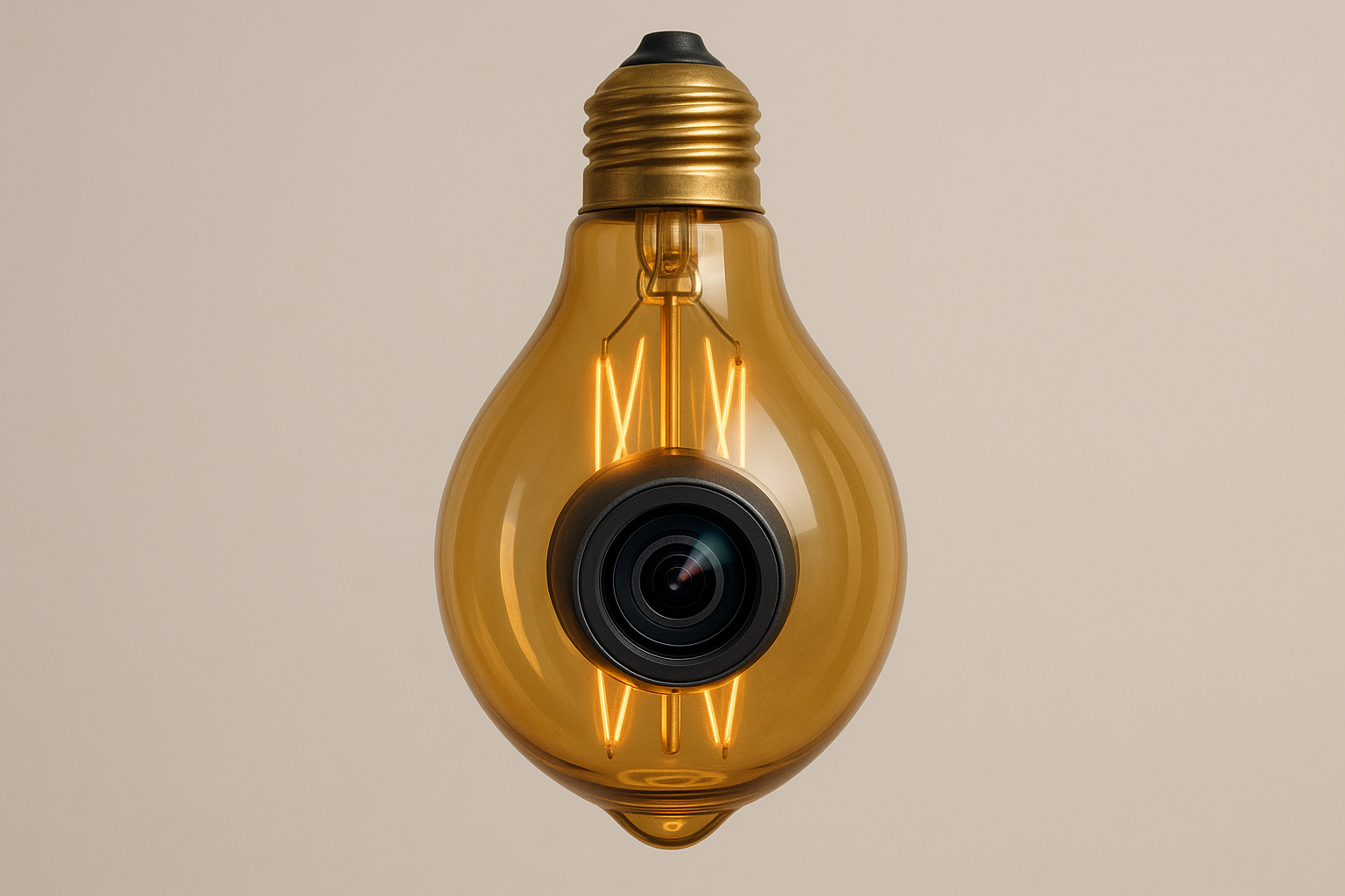 Cámara estilo bombilla Edison vintage