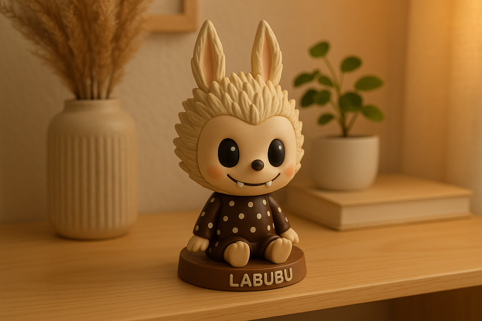 Labubu en ambiente lifestyle