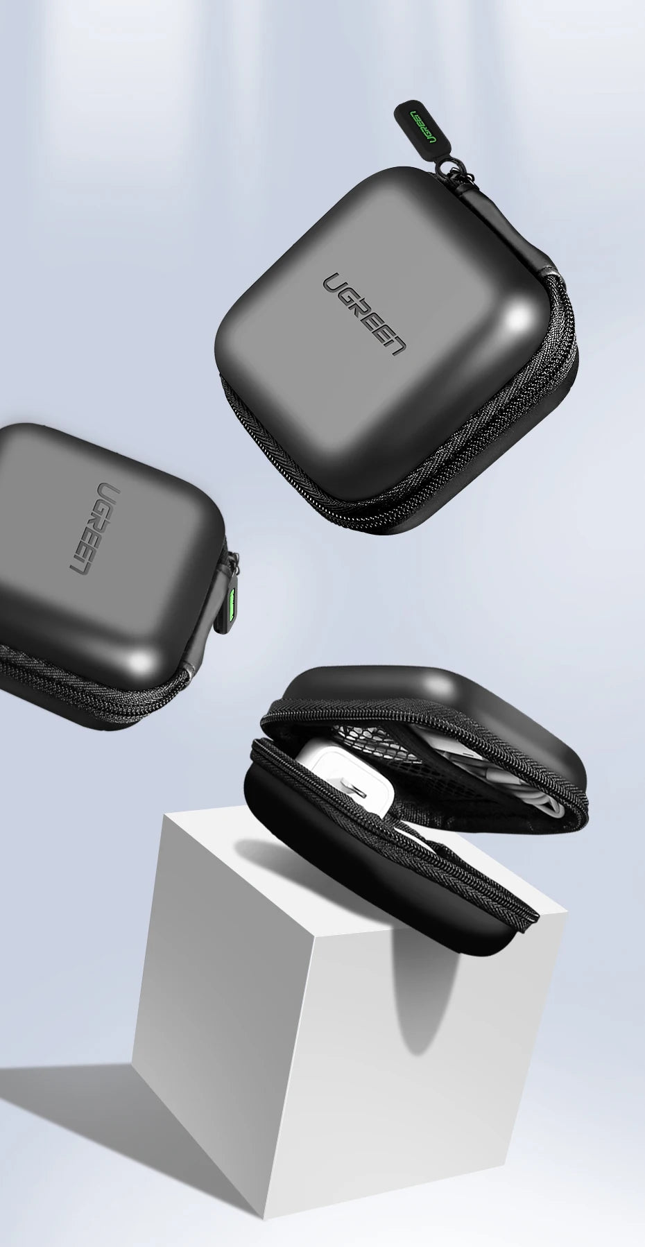 UGREEN-funda dura para auriculares, bolsa para Airpods, almohadillas para los oídos Sennheiser, accesorios para auriculares inalámbricos con Bluetooth