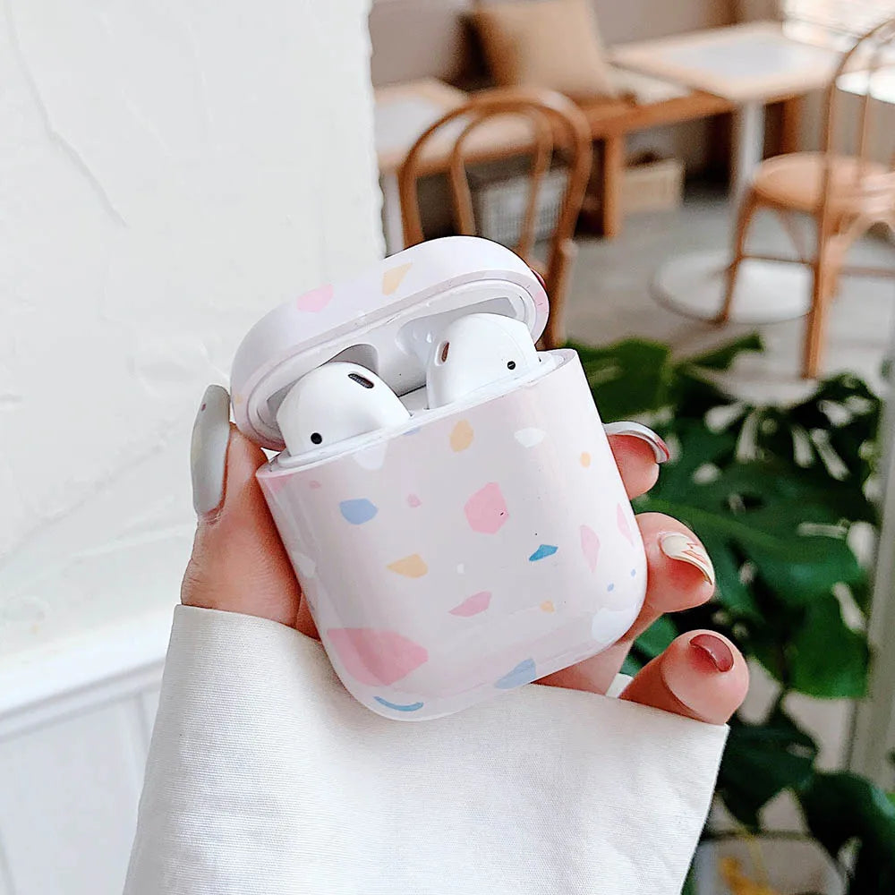 Funda de auriculares para AirPods 2 1 Pro 2 Hard PC Dot Flower Bluetooth caja de carga inalámbrica cubre accesorios para Air Pods 3 funda