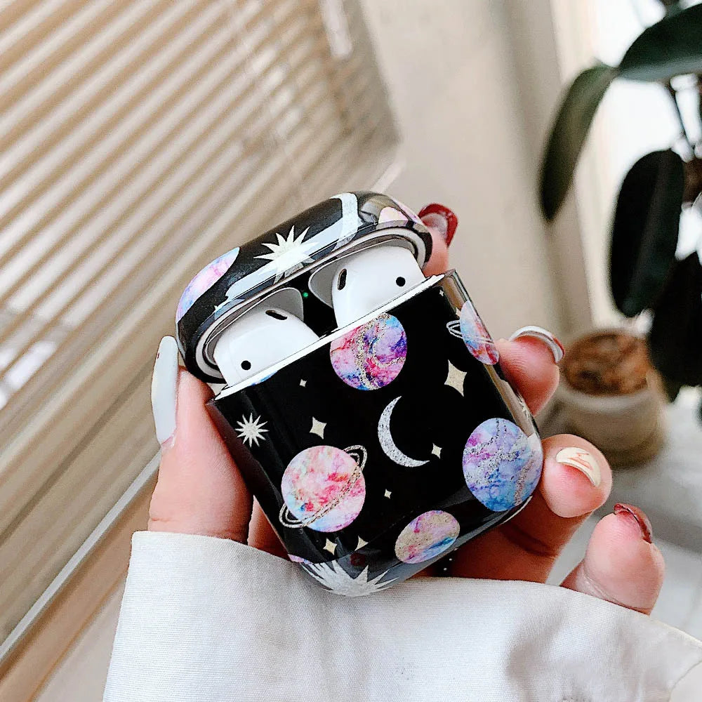 Funda de auriculares para AirPods 2 1 Pro 2 Hard PC Dot Flower Bluetooth caja de carga inalámbrica cubre accesorios para Air Pods 3 funda
