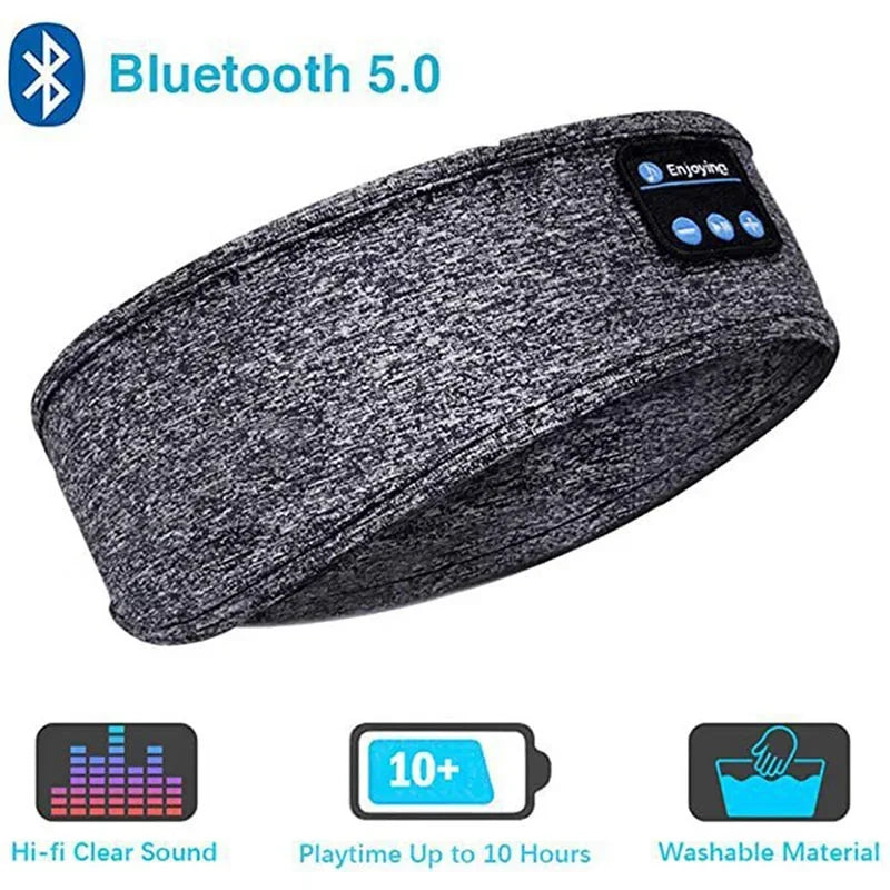 Auriculares Bluetooth Fone, diadema deportiva para dormir, auriculares inalámbricos elásticos, máscara para ojos de música, auriculares inalámbricos con Bluetooth, diadema