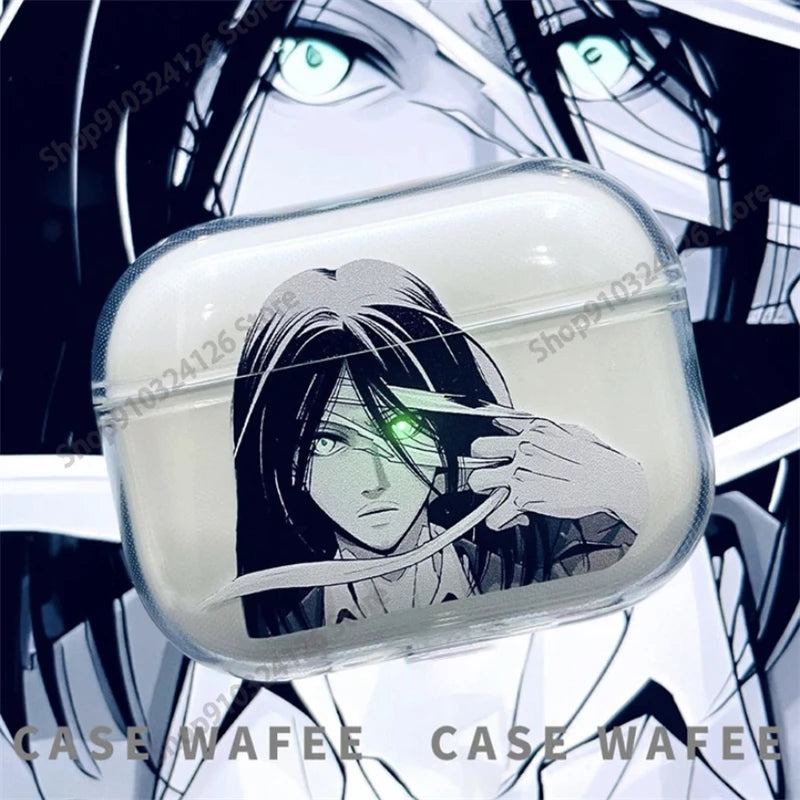 Funda para auriculares Attack on Titan para Airpods 4 2 3 Pro 1 2 funda suave para auriculares Bluetooth sin cables funda para AirPods de dibujos animados de Anime